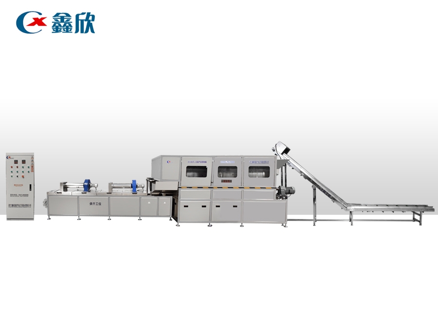 Rotary cylinder high pressure spray cleaning machine